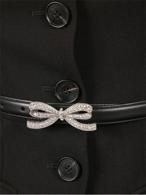 Top sartoriale in crêpe SELF PORTRAIT | AW25082TBLACK
